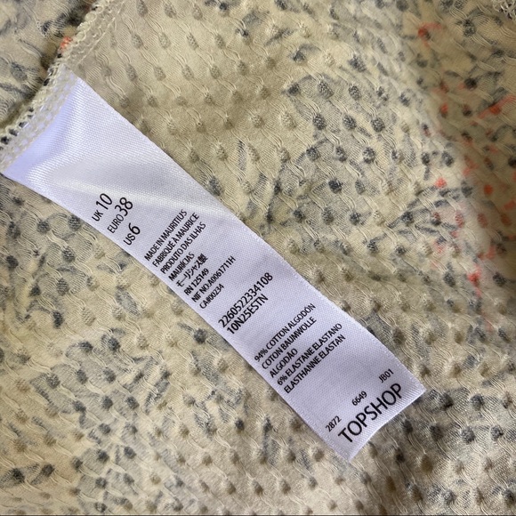 TOPSHOP
Women's Orange Floral Texture Flippy Dress - Picture 5 of 8